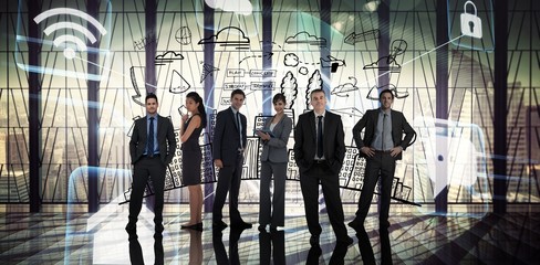 Poster - Composite image of business people
