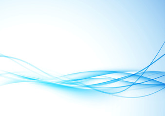 Wall Mural - smooth futuristic blue wave folder template