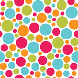 seamless colorful dots pattern vector background