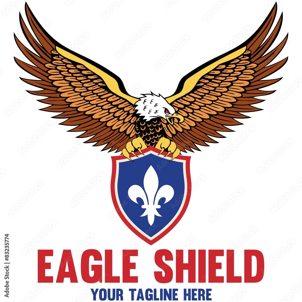 Eagle Shield Logo Templates Stock Vector | Adobe Stock, image size:1000x1000