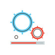 © bloomicon - Gearing process flat line icon concept