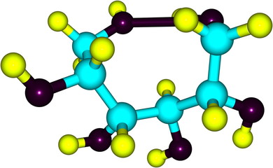 Poster - Sorbitol molecule isolated on white