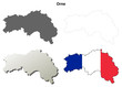 Orne (Lower Normandy) outline map set