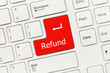White conceptual keyboard - Refund (red key)