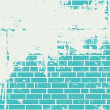 Plastered Brick Wall. Grunge Background