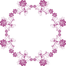 Floral Purple Circular Element