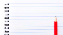 White Blank  Notebook Page With Copy Space