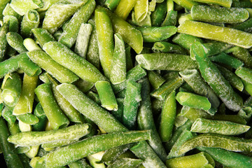 Canvas Print - Frozen asparagus close up