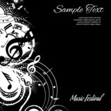 Fototapeta Miasta - background music, abstraction