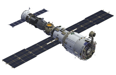 space station and spacecraft