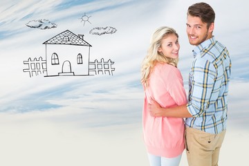 Poster - Couple turning and smiling at camera