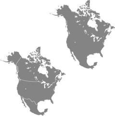 Poster - map of North America