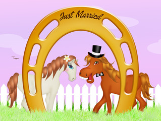 Poster - Wedding of horses