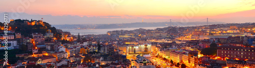 Plakat Lizbona piękna panorama