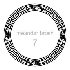 Poster - frame round ornament meander