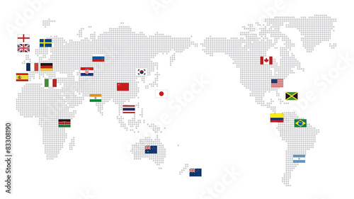世界地図 国旗 グローバル ネットワークイメージ World Map Of 世界地図 国旗 グローバル ネットワークイメージ World Map Of