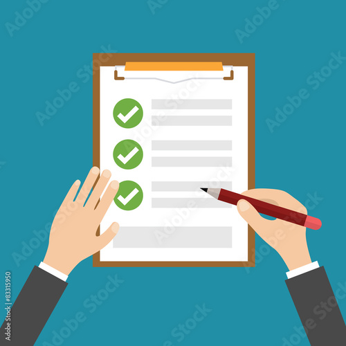 Fotografie, Obraz Vector concept in flat style agreement and hands