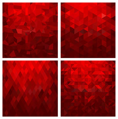 Wall Mural - Abstract geometric background set