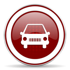 Poster - car red glossy web icon