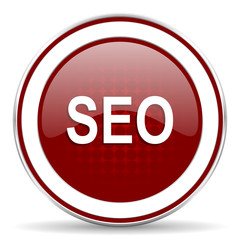 Aufkleber - seo red glossy web icon