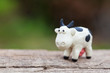 Plasticine world - little homemade black-and-white cow 