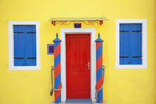 Burano Colorful House Façade, Venice Area