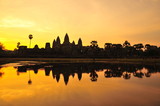 Fototapeta Krajobraz - Angkor Wat Temple of Cambodia at Sunrise
