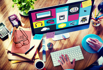 Poster - Computer Cloud Computing Storage Media Digital Concept