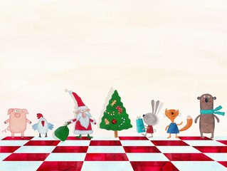 Wall Mural - Christmas card