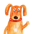 Dog. Watercolor 