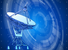 Satellite Dishes Antenna - Doppler Radar & Technology Background