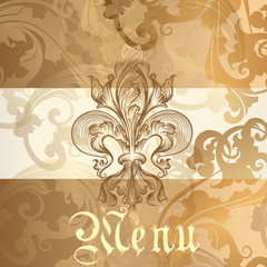 Wall Mural - menu design with heraldic elements