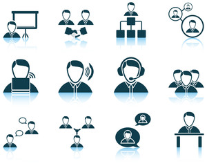 Sticker - Set of business people icon