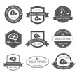 © oxyggen - Meat store labels, logos and badges set