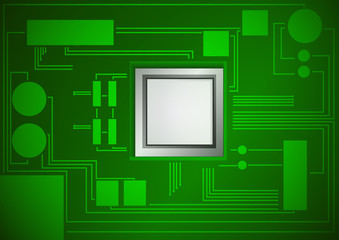 Wall Mural - Vector : Electronic circuit board background