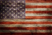 Worn Vintage American Flag Background