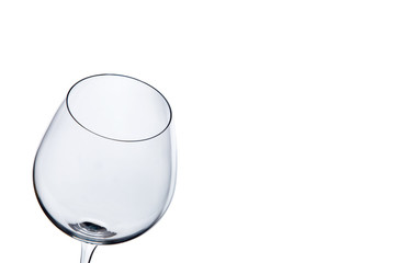 glass of red wine on a white background