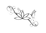 tattoo fiore di loto e farfalle