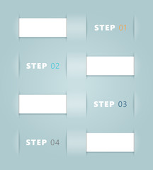 Poster - Vector Ribbon Steps Design
