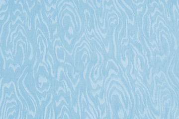 Light blue silk damask fabric with moire pattern