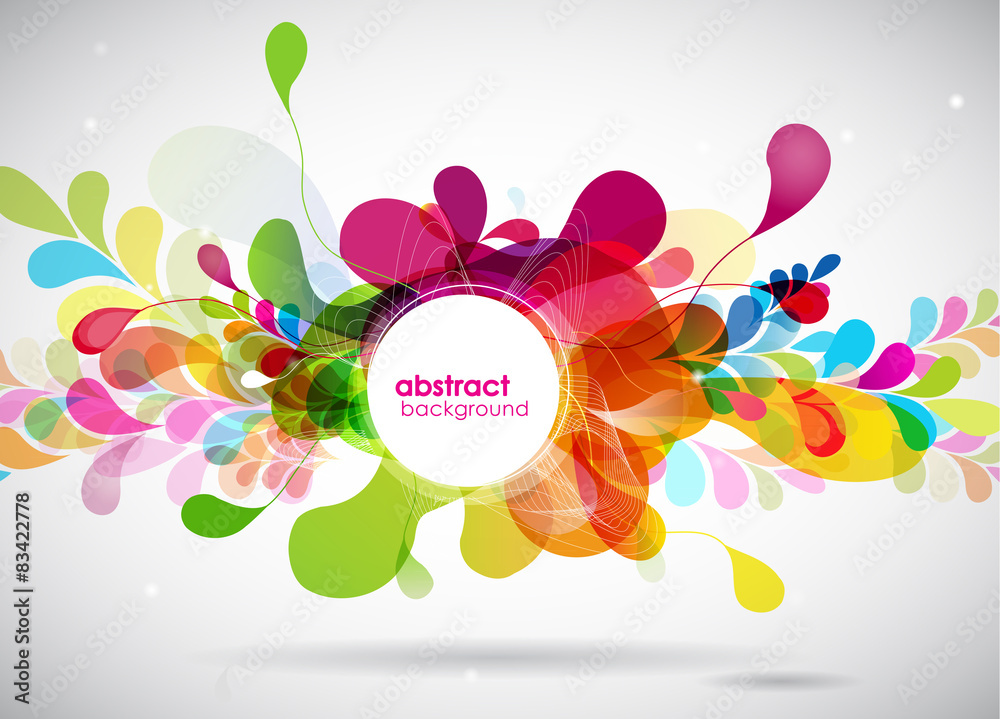 abstract colored background with circles. - obrazy, fototapety, plakaty 