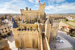 Scenic view of the famous Olite castle, Navarra, Spain.