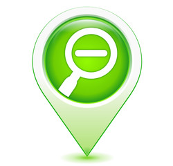 Fototapete - zoom moins sur marqueur géolocalisation vert