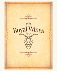 Wall Mural - Wine list design