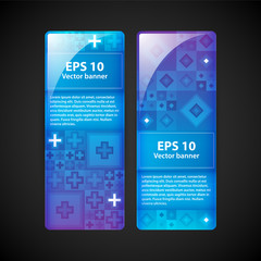 Two modern vector banners for web advertising.