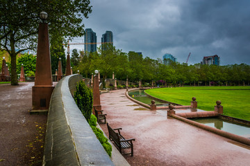 Sticker - Walkways at Downtown Park, in Bellevue, Washington.