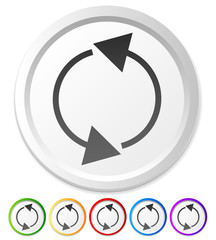 Leinwandbilder - Arrow element for circulation, loop, restart concepts, vector.