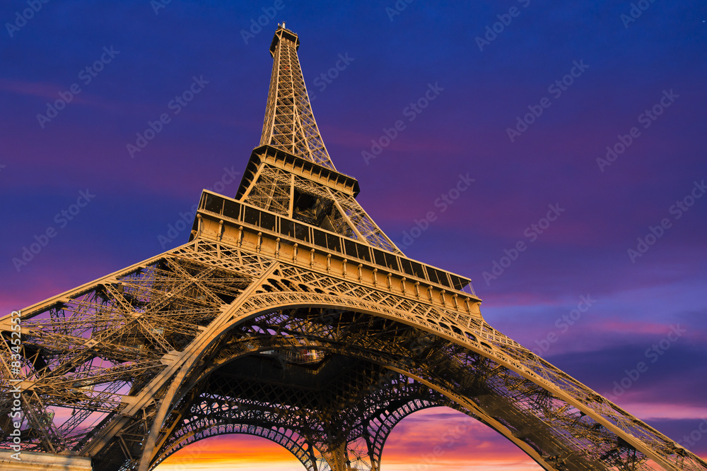 Eiffel Tower, Paris, France - obrazy, fototapety, plakaty 
