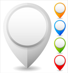 Aufkleber - Set of colorful map marker, map pin icons. Vector