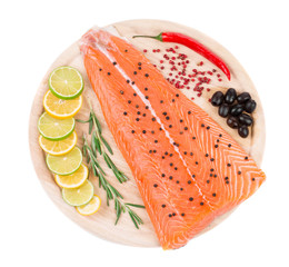 Sticker - Salmon fillet with pepper and citrus.